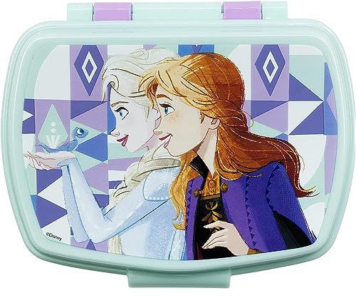 Portamerenda in plastica riutilizzabile Frozen Disney, portapranzo, contenitore per il pranzo scuola tempo libero