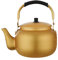 Aluminium-Wasserkessel Teekanne Wasserkocher tragbar Gold für Camping Outdoor 3L, A-3L