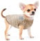 Voarge Haustier-Wintermantel aus Wolle mit D-Ring, Winter Warmer Hund Katzenpullover Kleidung Haustiermantel Kostüm Welpenpullover, Grau, M (Braun, M)