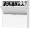 HOGAR24 ES Zapatero de 2 Puertas con Capacidad para 16 Pares, Color Blanco