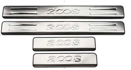 RWRAPS 4Pcs Stainless Steel Car Door Sill Scuff Plate Guard Sills for Peugeot 2008 2014-2020, Automotive Door Entry Guard Protector Trim