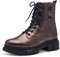 s.Oliver Damen Stiefeletten ohne Absatz zum Schnüren Vegan, Metallisch (Bronce Metall.), 38 EU