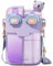 780mL Cute Girls Water Bottle with Straw, Strap - Portable Plastic Teenager Kawaii Bottle for School, Travel, Sports, Outdoor, Work