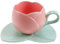 ABOOFAN 1 Tazza di Latte in Ceramica, Squisita Tazza di per Uso Domestico, Tazza di Acqua Decorativa da 300 ml, Tazza di Tè conattino Rosa
