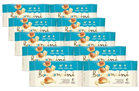 Matilde Vicenzi - Bocconcini di Pasta Sfoglia, Croccanti e Delicati, Snack Dolce di Raffinata Pasticceria Ripieno di Crema al Latte e Cioccolato Bianco, Formato Scorta, 10 Confezioni Singole, 1.000 gr