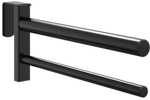 vidaXL Sattelhalter, Trensenhalter Zweiarmig Tragbar, Sattelträger für Sattelraum Scheune Stall, Westernsattelhalter, Schwarz Eisen