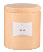 blomus Duftkerze FRABLI | Kerzengefäß aus Marmor | Farbe Indian Tan | Duft Figue | Größe S | 8Ø x 9H cm | Kerze aus Sojawachs mit Geschenkverpackung