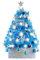 Mini Christmas Trees with Lights, Migaven 2ft/60cm Blue Tabletop Christmas Tree with Tree Topper Star Ornaments Led String Light for DIY Desktop Christmas Decorations