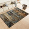 Srigzcaly Kurzflor Rechteck Teppich Wohnzimmer 160x230cm Retro-Jahresringe Mit Holzmaserung Waschbarer Teppich für Mädchen Junge Schlafzimmer, Braun Kinderzimmer Flauschig rutschfest Teppiche