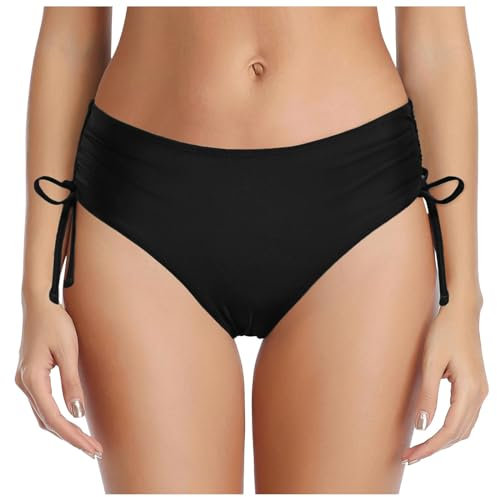POIUIYQA Bikini Inferior de Traje de baño mensual para Mujer - Absorción Moderada - Apto para Adolescentes - Ideal para Reglas en la Piscina o en la Playa - Bikini Menstrual Impreso Bragas