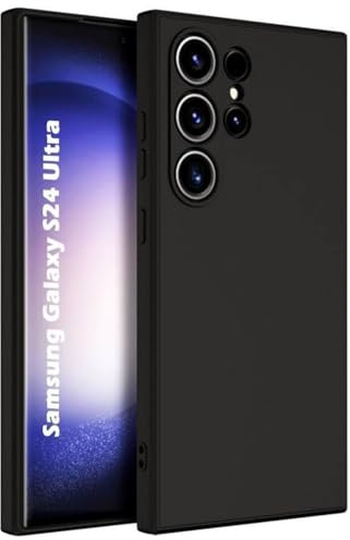 RnV Case for Samsung Galaxy S24 Ultra 5G | Slim Fit Silicone Protective Case with Ultra Matte Finish | Camera Protection Bump | Lightweight Soft Touch Design Black