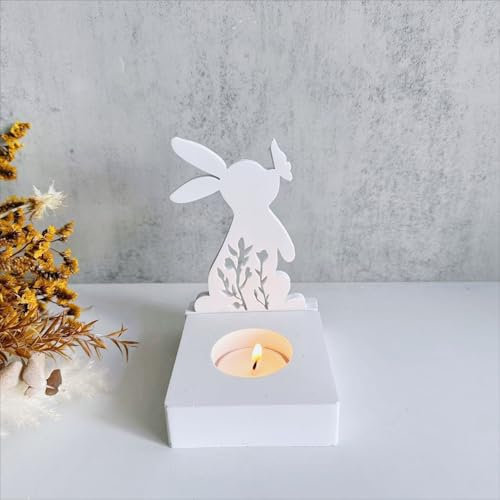 NSXIN Silikonformen Ostern Gießformen, Osterhase Silikonform 3D Kaninchen Gießform Kerzenformen, Gießformen Hasen Kerzen für DIY Handwerk, Ostern Dekoration (C)