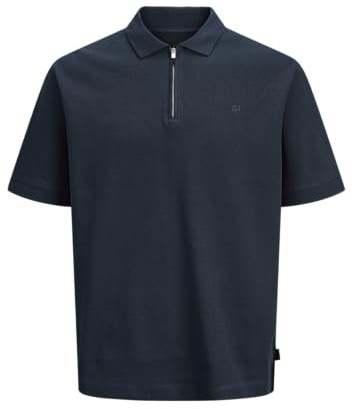 JACK & JONES Men's Jprblawalker Ss Zip Polo