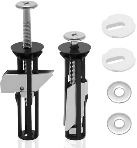 UTXN 2Pcs Toilet Seat Bolts, Toilet Seat Fittings, Toilet Seat Fixing Kit, Toilet Seat Fixings, Toilet Fixing Kit, for Top Lid Hinges Toilet Seat Universal Replacement Parts Kit