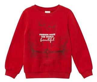 s.Oliver Mädchen Kuscheliges Sweatshirt mit Glitzerprint Sweatshirt