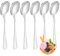 FAMILY Pack 6 Cuchara de Helado 14.4x3CM Acero Inoxidable Diseño Flor, Elegancia y Funcionalidad para Cada Ocasión, Cubiertos de Alta Gama para Hogar y Restaurante