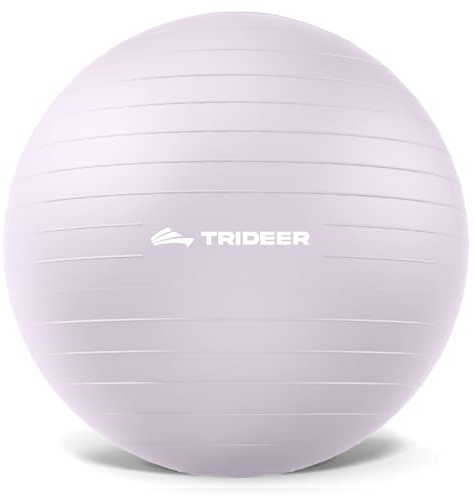 Trideer Yoga Ball – Exercise Ball for Pregnancy, Fitness & Home Workouts | Lab-Tested Anti-Burst design, non-slip surface & durable material ensure safe, comfortable support for pregnancy & exercise