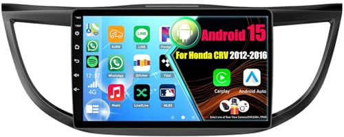Radio de Coche 2 DIN para Honda CRV 2012-2016 Autoradio Android 15 con Wireless Carplay Android Auto WiFi Bluetooth GPS(8Core(8+256GB))