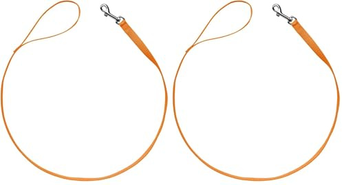 HUNTER Führleine London MINI | Orange | Größe 10/140 | weich & leicht | reißfest & schnelltrocknend | pflegeleicht & formstabil | ideal für Spaziergänge | leuchtende Farbe für Alltag & Abenteuer