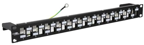 LOGON LKS675BL 1U Anschlussschacht (RJ-45, schwarz, 1U, 245 mm, 44 mm, 12 mm)