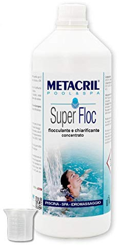 Super Floc 1 l + doseur gradué en mai. Floculateur et éclaircissant pour eau de piscine - Expédition immédiate