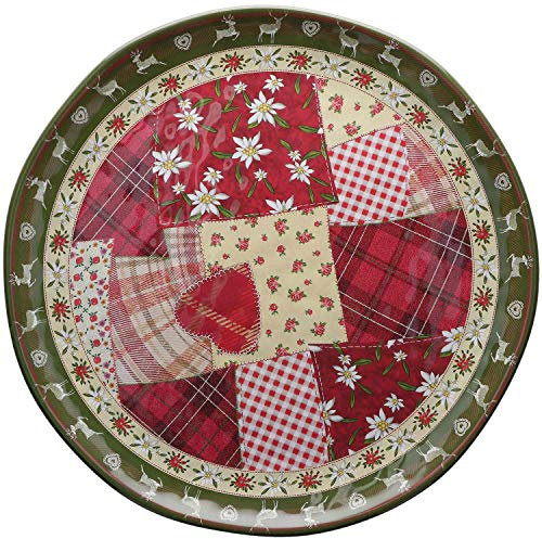 Thun Rose & Tulipani - Vassoio Rotondo in Gift Box - Arredo Casa, Cucina - Linea Alpine Life - Idea Regalo - Melamina - Ø 42; h2 cm