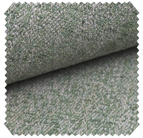 novely® exquisit SPEZZANO - Grob Strukturierter Möbelstoff - Schwer Entzündbarer Polsterstoff - Pflegeleichte Meterware 1lfm | Farbe: 05 Türkis Grau Creme