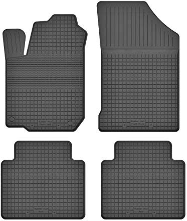 Gummimatten Fußmatten 1.5 cm Rand kompatibel mit Renault CLIO II (Bj. 1998-2005) ideal angepasst 4 -Teile EIN Set