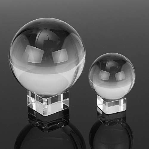 FEVERWORK 50/80mm K9 Clear Crystal Glass Ball Photography Lensball Photo Prop Background Decorations Gift - 50mm