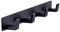 BOOKARROW 4 Matte Black Bathroom Towel Hooks - Wall Mount Screw Fixed Door Hook - Heavy Duty Coat Hanger - Stainless Steel Robe Rack in Bedroom or Kitchen 410B