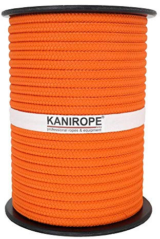 Kanirope® PP Seil Polypropylenseil MULTIBRAID 14mm 100m Farbe Orange (0131) 16x geflochten