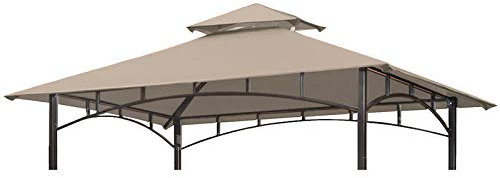 Eurmax USA High Performance Grill Gazebo Canopy Replacement Cover 5x8 BBQ Gazebo Shelter Top(Beige