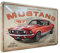 Nostalgic-Art Retro Blechpostkarte, 10 x 14 cm, Ford Mustang – GT 1967 Red – Geschenk-Idee für Ford-Zubehör Fans, Original Lizenzprodukt (OLP), Postkarte aus Metall, Mini-Blechschild als Grußkarte