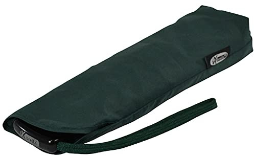iX-brella Steel Flat Taschenschirm 2,5cm super Flacher Minischirm - Pineneedle Green