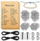 XINHE DIY Morsecode Armbandherstellung Set, Morsecode Decodierkarte Handgemachte Perle verstellbare Armbänder für DIY Schmuckherstellung,Silber