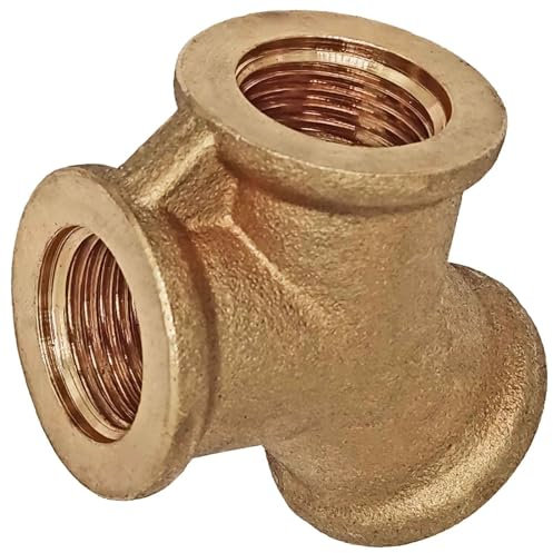2-fach Verteiler mit 1/2 Zoll Innengewinde - 1/2 IG Gewinde Schraub Fitting aus Messing