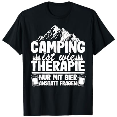 Camping Bier Spruch Wohnwagen Papa Opa Hobbycamper Camper T-Shirt