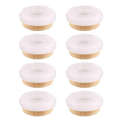 Wagner QuickClick® Filzgleiter Möbelgleiter Stuhlgleiter Ersatz - 8er-Set Ersatzgleiter austauschbar ersetzbar - Spezialfaser SYNO - Durchmesser Ø 20 mm - für Basis Ø 20 mm - Made in DE - 15784200