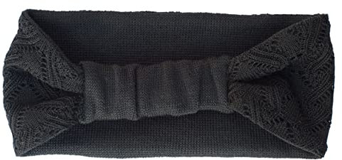 Invero, Merino Stirnband Marie, 100% Wolle (Schwarz)