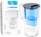 Wessper Caraffa Filtrante per Acqua 2.5L | Ricambio per Dafi Unimax Aquaphor A5 BRITA Maxtra+ PHILIPS AWP212/10 | Ridurre Calcare | Contiene Caraffa Filtrante per l'acqua + Cartuccia Filtrante, Blu