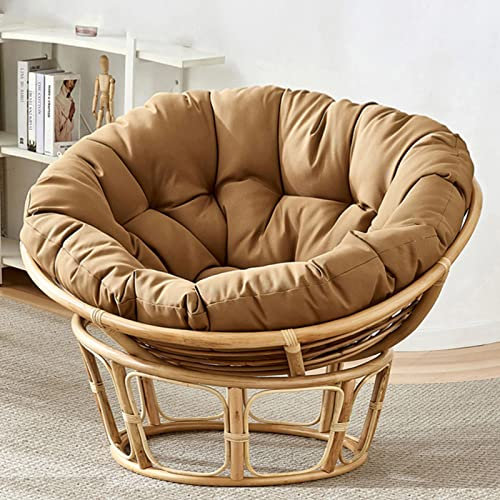 XINYUWZ Papasansessel Kissen,Rund Papasan Sessel,Polster Für Papasansessel,Auflage,Polyrattan Sessel Hängesessel Kissen Papasan Stuhlkissen Durchmesser 110cm,Weiß(Size:50x50cm,Color:Weiß)