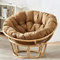 XINYUWZ Papasansessel Kissen,Rund Papasan Sessel,Polster Für Papasansessel,Auflage,Polyrattan Sessel Hängesessel Kissen Papasan Stuhlkissen Durchmesser 110cm,Weiß(Size:50x50cm,Color:Weiß)