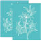 OLYCRAFT 2 Stück 22x28 cm Siebdruck Schablonen Lilie Blume Siebdruck Schablone Selbstklebend Wiederverwendbar Frühlings Blumen Farbschablone Mesh Transfer Zum Bedrucken von Holz DIY Dekoration