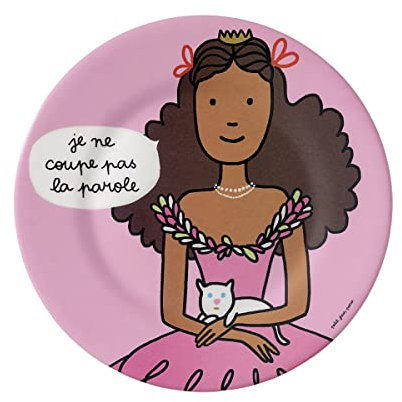 Soledad ASSIETTE À DESSERT PRINCESSE ''JE NE COUPE PAS LA PAROLE'' Ø 20cm