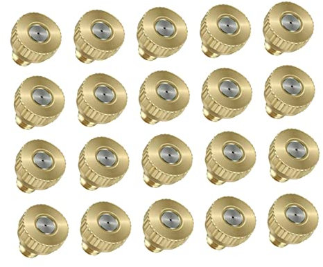 perfk 20 Pz Ugello Nebulizzatore Ugello Nebulizzatore in Ottone Irrigatori da Giardino Raccordo Ugelli Nebulizzazione Irrigazione, 0,1 mm