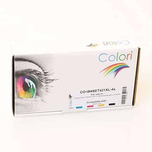 Colori Kompatibles Set 4X Druckerpatrone für Brother LC421VAL LC421XLVAL DCP-J1050DW DCP-J1140DW MFC-J1010DW