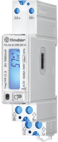 Finder 7M.24.8.230.0310 7M.24.8.230.0310 Zweirichtungs-Hutschienenzähler digital 40 A MID-konform: Ja 1 St.