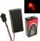 Flashing Red Dummy Fake Alarm LED Enclosed PP3 Holder + Battery, Car, Boat Kit