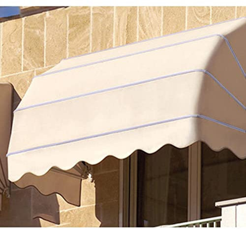 Tenda Parasole Balcone Tenda Da Sole Rettangolare, Manuale Retrattile Finestra Porta Antiruggine Baldacchino, Moderno Riparo Parasole Del Patio Della Porta D'ingresso All'aperto, Beige ( Size : L 90cm