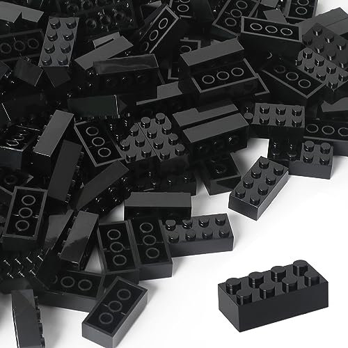 ekuzi Building Bricks 121 Pieces 2x4 Black Colour, Classic Building Block Bricks Compatible with Lego Classic, STEM Creative Building Block Toys for Kids
